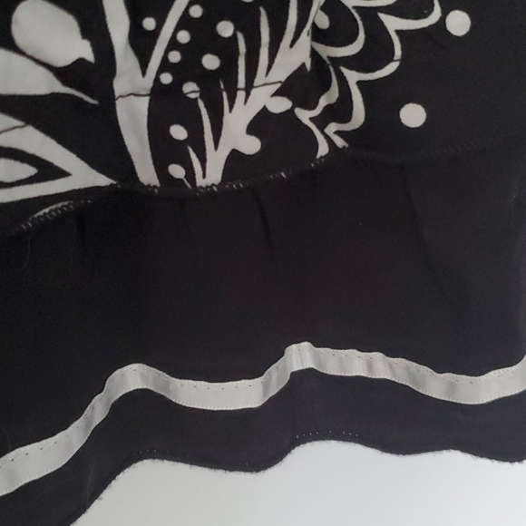 Black and white print flare skirt - Picture 2 of 2